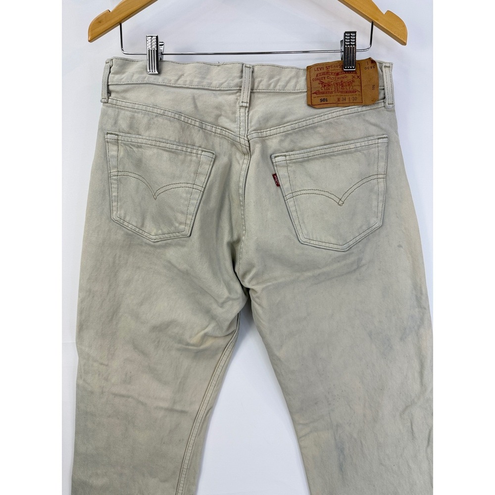 Vintage 90s Levi's 501 Jeans Men 34x30 Light Wash Made in USA Button Fly